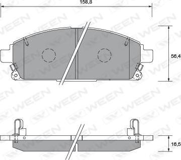 Ween 151-1371 - Гальмівні колодки, дискові гальма avtolavka.club