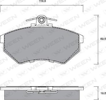 Ween 151-1256 - Гальмівні колодки, дискові гальма avtolavka.club