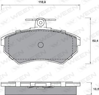 Ween 151-1257 - Гальмівні колодки, дискові гальма avtolavka.club