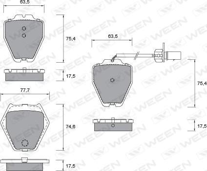 Ween 151-1263 - Гальмівні колодки, дискові гальма avtolavka.club