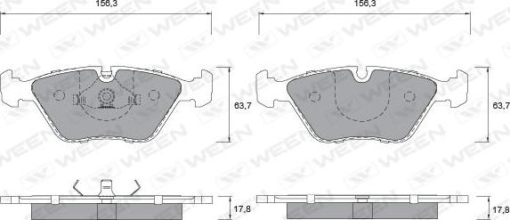 Ween 151-1267 - Гальмівні колодки, дискові гальма avtolavka.club