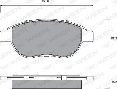 Ween 151-1277 - Гальмівні колодки, дискові гальма avtolavka.club