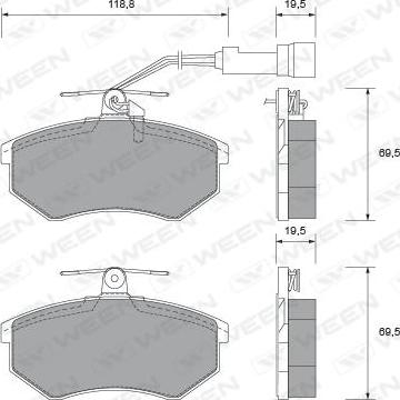 Ween 151-2438 - Гальмівні колодки, дискові гальма avtolavka.club