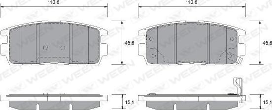 Ween 151-2594 - Гальмівні колодки, дискові гальма avtolavka.club