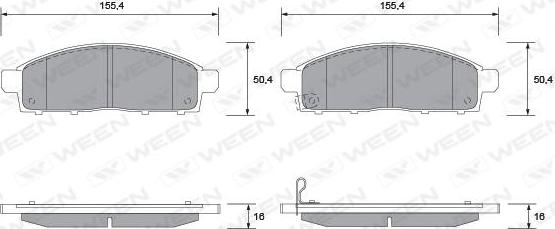 Ween 151-2592 - Гальмівні колодки, дискові гальма avtolavka.club