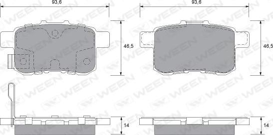 Ween 151-2569 - Гальмівні колодки, дискові гальма avtolavka.club