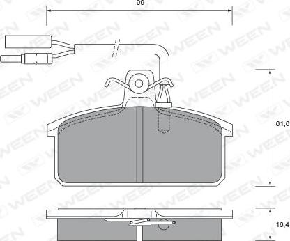 Ween 151-2508 - Гальмівні колодки, дискові гальма avtolavka.club