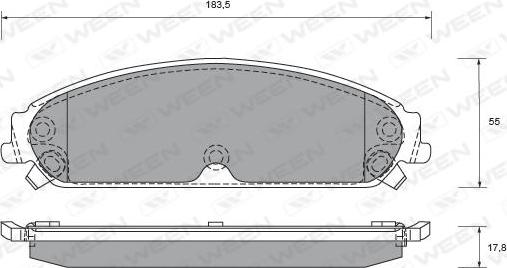 Ween 151-2502 - Гальмівні колодки, дискові гальма avtolavka.club