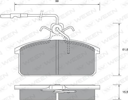 Ween 151-2511 - Гальмівні колодки, дискові гальма avtolavka.club