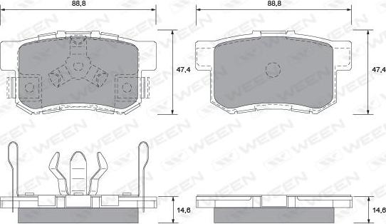 Ween 151-2589 - Гальмівні колодки, дискові гальма avtolavka.club