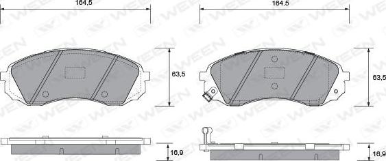 Ween 151-2584 - Гальмівні колодки, дискові гальма avtolavka.club