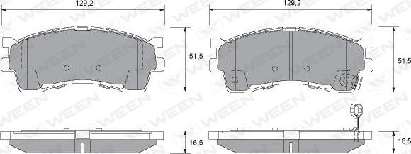 Ween 151-2521 - Гальмівні колодки, дискові гальма avtolavka.club