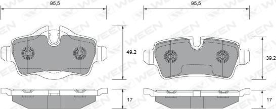 Ween 151-2685 - Гальмівні колодки, дискові гальма avtolavka.club