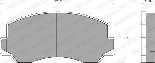 Ween 151-2025 - Гальмівні колодки, дискові гальма avtolavka.club