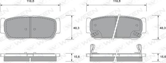 Ween 151-2195 - Гальмівні колодки, дискові гальма avtolavka.club