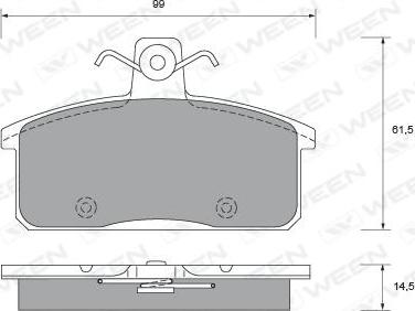 Ween 151-2196 - Гальмівні колодки, дискові гальма avtolavka.club