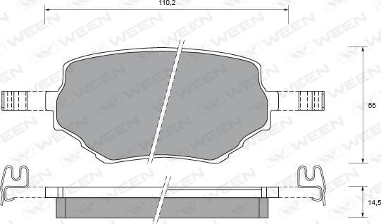 Ween 151-2145 - Гальмівні колодки, дискові гальма avtolavka.club