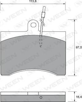 Ween 151-2151 - Гальмівні колодки, дискові гальма avtolavka.club