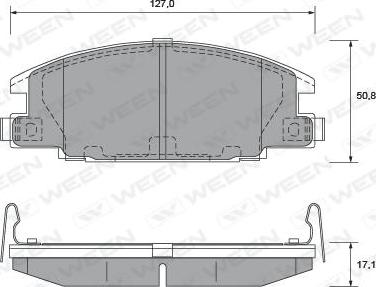 Ween 151-2160 - Гальмівні колодки, дискові гальма avtolavka.club