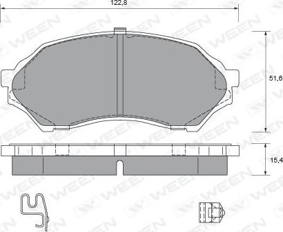 Ween 151-2188 - Гальмівні колодки, дискові гальма avtolavka.club