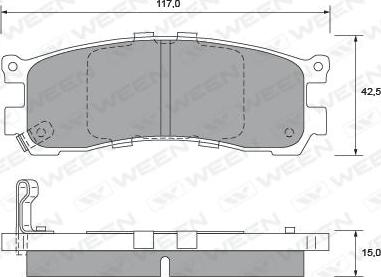 Ween 151-2174 - Гальмівні колодки, дискові гальма avtolavka.club