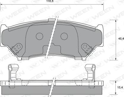 Ween 151-2177 - Гальмівні колодки, дискові гальма avtolavka.club