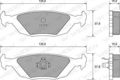 Ween 151-2395 - Гальмівні колодки, дискові гальма avtolavka.club