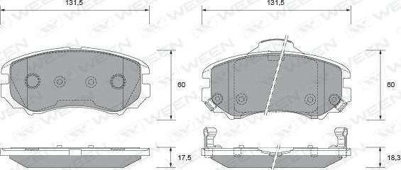 Ween 151-2348 - Гальмівні колодки, дискові гальма avtolavka.club