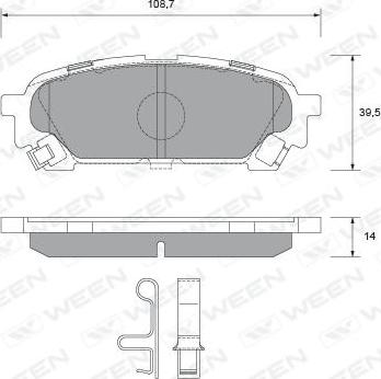 Ween 151-2357 - Гальмівні колодки, дискові гальма avtolavka.club