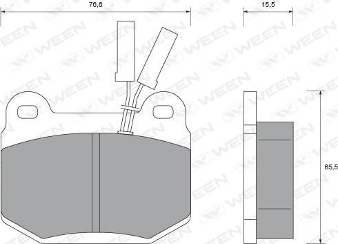 Ween 151-2361 - Гальмівні колодки, дискові гальма avtolavka.club