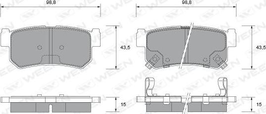 Ween 151-2331 - Гальмівні колодки, дискові гальма avtolavka.club