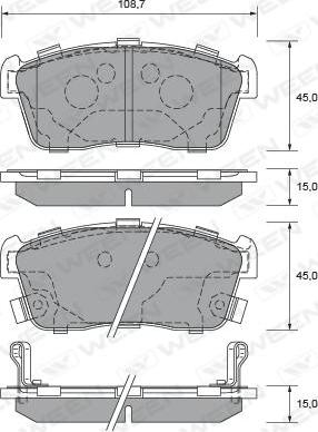 Ween 151-2322 - Гальмівні колодки, дискові гальма avtolavka.club