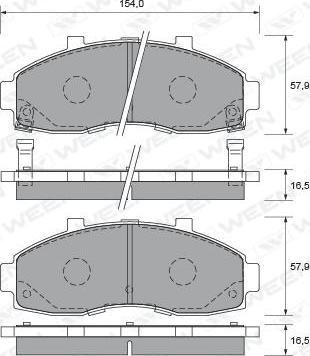 Ween 151-2240 - Гальмівні колодки, дискові гальма avtolavka.club