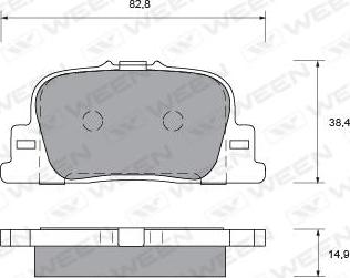 Ween 151-2254 - Гальмівні колодки, дискові гальма avtolavka.club