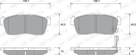 Ween 151-2253 - Гальмівні колодки, дискові гальма avtolavka.club