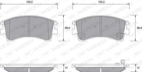 Ween 151-2280 - Гальмівні колодки, дискові гальма avtolavka.club