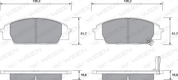 Ween 151-2226 - Гальмівні колодки, дискові гальма avtolavka.club