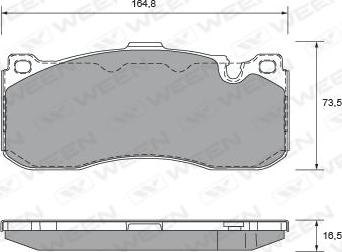 Ween 151-2708 - Гальмівні колодки, дискові гальма avtolavka.club