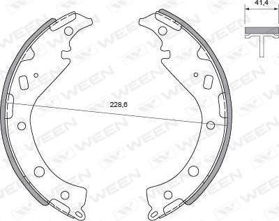 Ween 152-0004 - Комплект гальм, барабанний механізм avtolavka.club