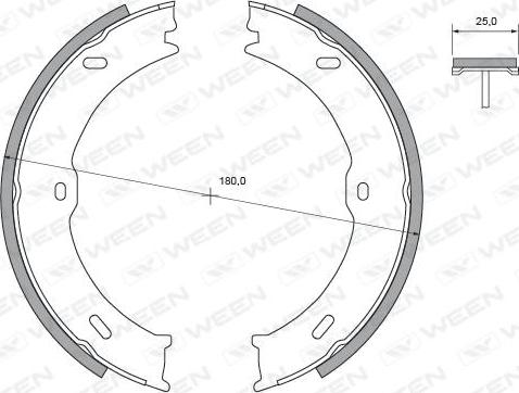 Ween 152-2499 - Комплект гальм, ручник, парковка avtolavka.club