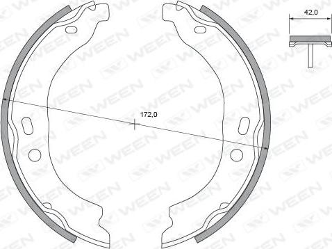 Ween 152-2496 - Комплект гальм, ручник, парковка avtolavka.club