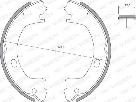 Ween 152-2491 - Комплект гальм, ручник, парковка avtolavka.club