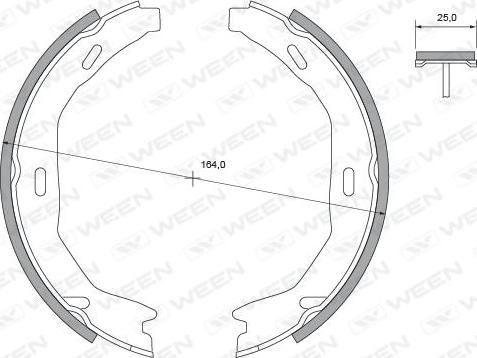 Ween 152-2497 - Комплект гальм, ручник, парковка avtolavka.club