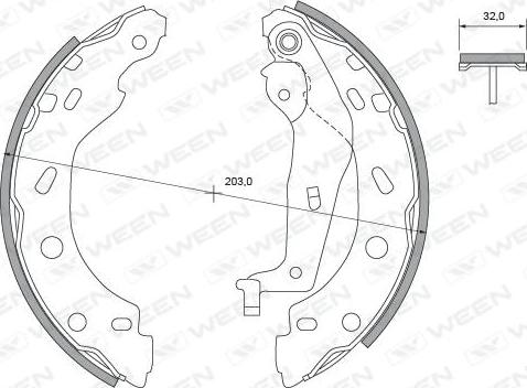 Ween 152-2440 - Комплект гальм, барабанний механізм avtolavka.club