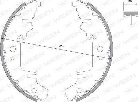 Ween 152-2419 - Комплект гальм, барабанний механізм avtolavka.club