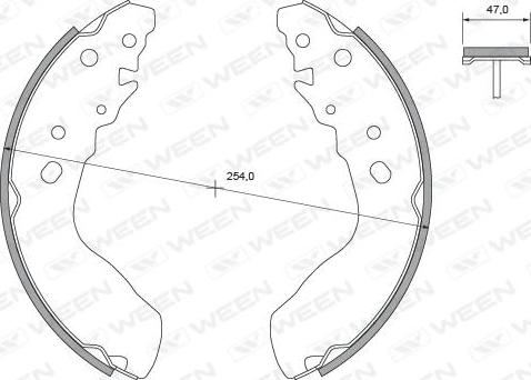 Ween 152-2418 - Комплект гальм, барабанний механізм avtolavka.club