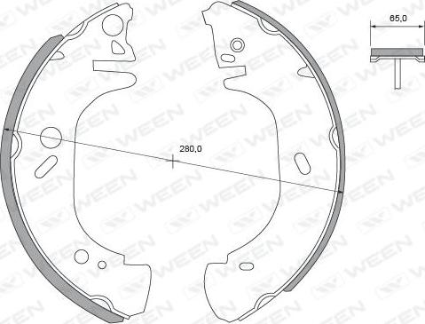 Ween 152-2413 - Комплект гальм, барабанний механізм avtolavka.club