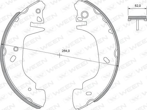 Ween 152-2412 - Комплект гальм, барабанний механізм avtolavka.club