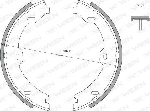 Ween 152-2486 - Комплект гальм, ручник, парковка avtolavka.club