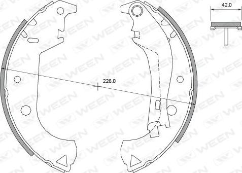 Ween 152-2480 - Комплект гальм, барабанний механізм avtolavka.club